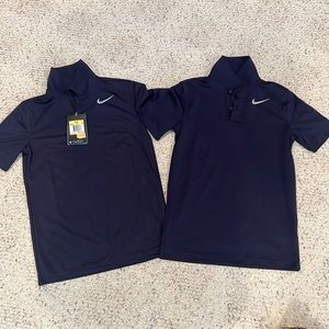 never worn 2 Nike boys polos shirts size small